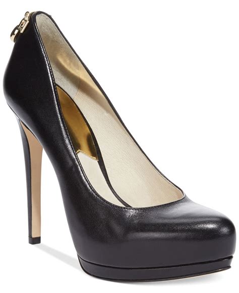 black and nude michael kors high heels|Michael Kors black platform heels.